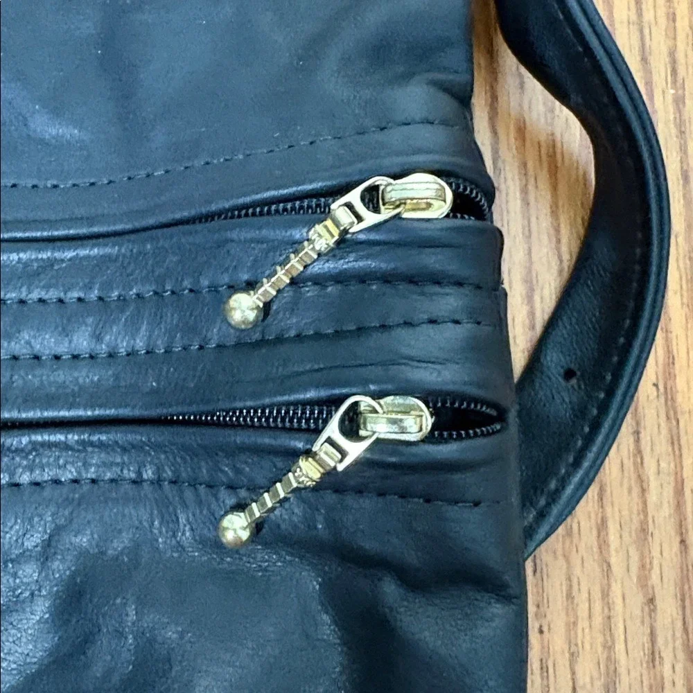 Maple‎ Leather Company Saddlebag Crossbody Bag Purse Black Buttery Soft Leather